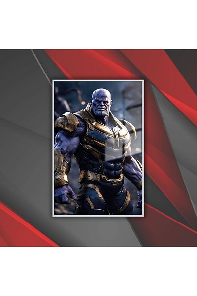 GAAGART Cadru metalic din sticlă temperată Personaj de film Thanos