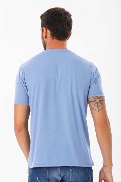 CrazyShopping Ανδρικό μπλουζάκι με λαιμόκοψη με κανονική εφαρμογή