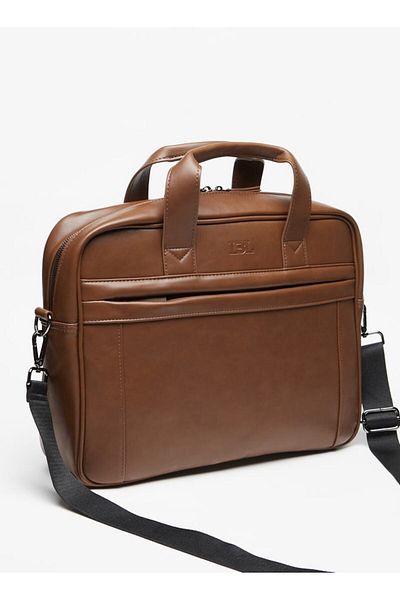 LBL by Shoexpress Laptop Bag with Detachable Strap and Zip Closure