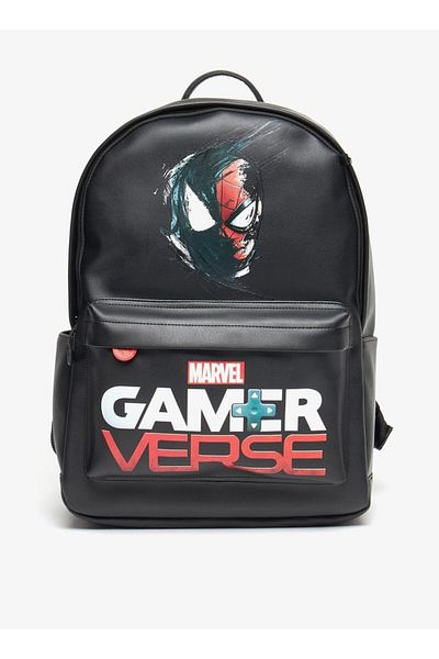 Marvel Spider-Man Print Backpack with Adjustable Strap and Zip Closure - 48x35x12 cm