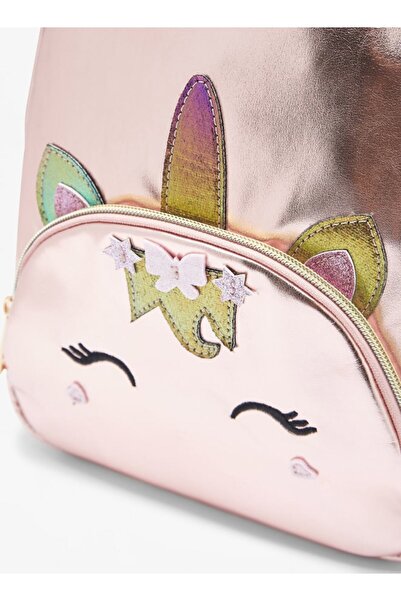 Flora Bella by Shoexpress Flora Bella Applique Detail Backpack with Adjustable Straps and Zip Closure - W 22 x H 27 x D 8 cm
