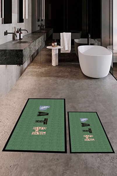 EY HOME Цифрово отпечатана, измиваема, неплъзгаща се, цветна баня матрак с те...