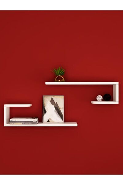 Mbes Mobilya Dekoratif Raf Beyaz