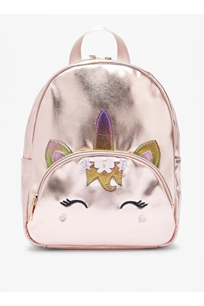 Flora Bella by Shoexpress Flora Bella Applique Detail Backpack with Adjustable Straps and Zip Closure - W 22 x H 27 x D 8 cm