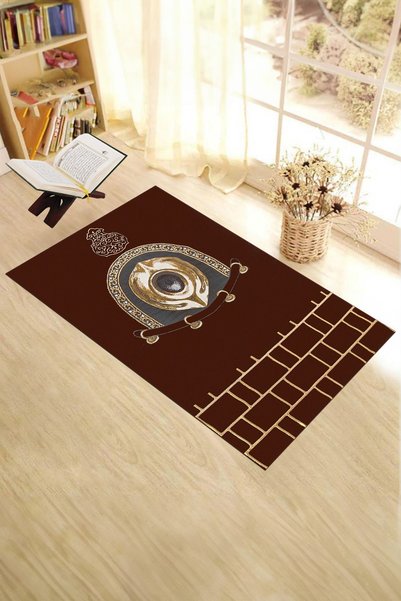 EY HOME Digital Printed Washable Stylish Design Prayer Rug Prayer Mat 70X130Cm