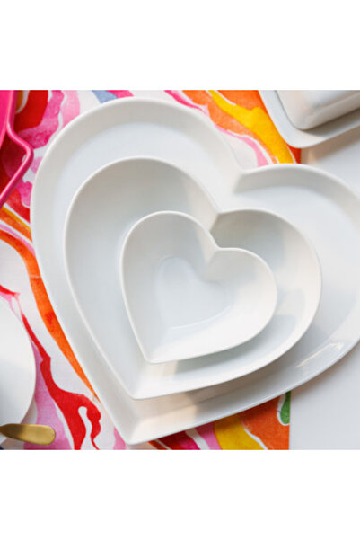 MIKASA MKCHHRTPLAT Chalk Porselen 30cm Kalp Servis Tabağı