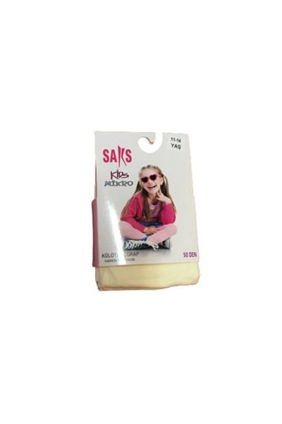 SAKS Детски чорапогащи Micro 50, 3 броя, кремави