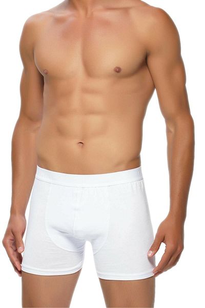 GÜMÜŞ 6 τεμάχια μπόξερ Lycra σε λευκό χρώμα