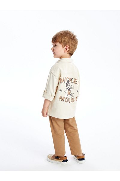 LC Waikiki Long Sleeve Shirt and Trousers 2 Piece Set for Baby Boy - Printed