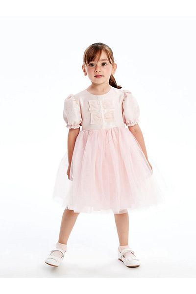 LC Waikiki LCW Baby - Crew Neck Short Sleeve Tutu Dress for Baby Girl