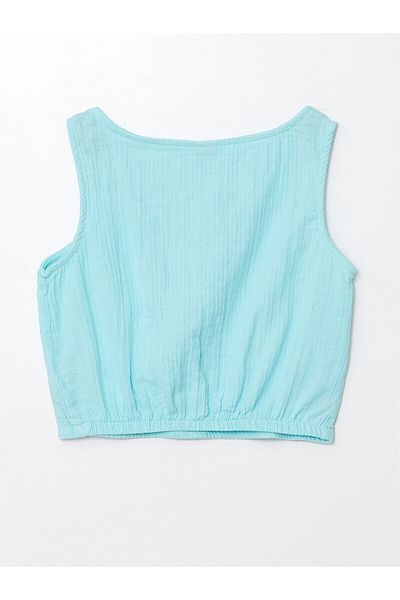 LC Waikiki LCW Girl's Crew Neck Crop blúz