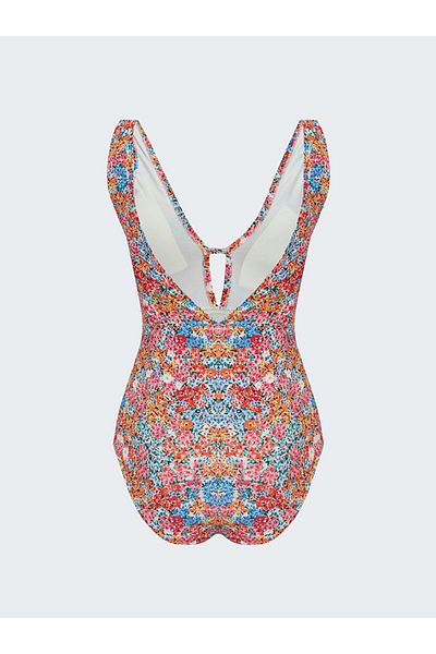 LC Waikiki Damen-Badeanzug mit Blumenmuster