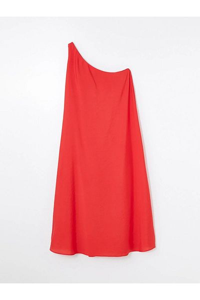 LC Waikiki Red One Shoulder Women's Dress