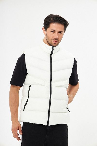 D1fference Men's Lined Water And Windproof Stone Inflatable Vest