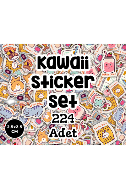 ca kay bu 224 komada kawaii seta naljepnica - mešovite naljepnice za sveske