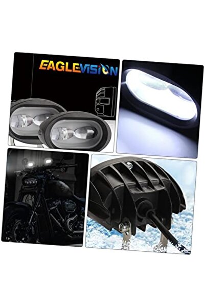 Oto Çizgi Led Spot Işık ve Beyaz Projektör Çakarlı Oval Çift Gözlü Off Road L...