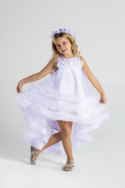 SIRRI Beauty Tail Evening Dress and Crown for 6-10 Years Old Girls