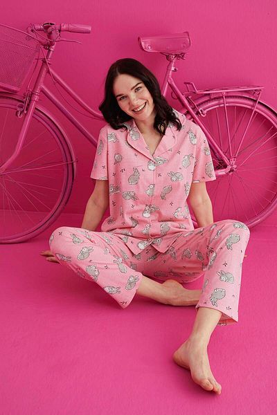 ELİZ HOMEWEAR Set Pidma din bumbac cu nasturi