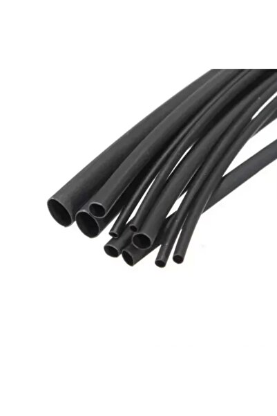 Evanora 5mm Makaron SİYAH (5 mm Isı ile Daralan Kablo Makaronu) - 1 metre