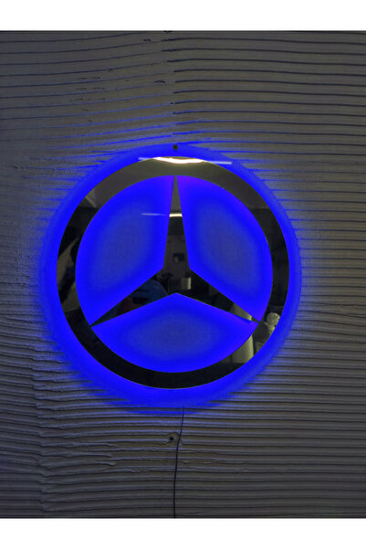 dekoraven Mercedes Benz Led Işıklı Pleksi Logo(50x50cm)