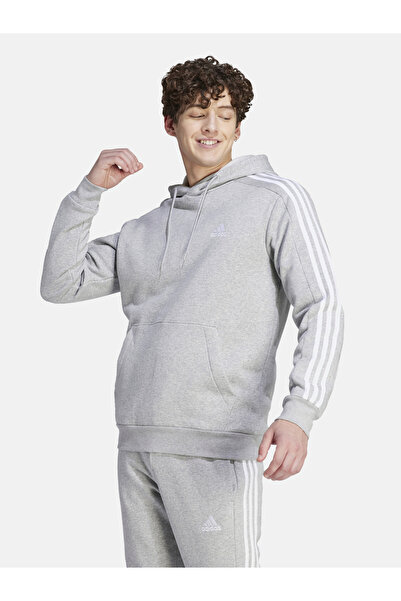 adidas Ανδρικό Φλις Φούτερ με Κουκούλα με 3 Ρίγες XL
