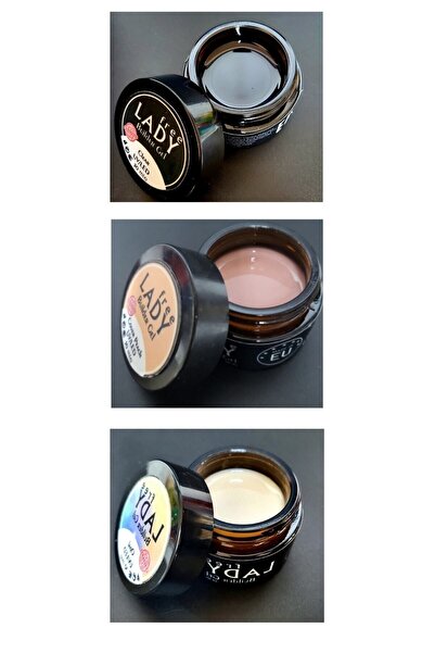 FREELADY Protez Tırnak Builder Uv/led Jel 15ml X 3'lü Milky White Rakı Beyazı...