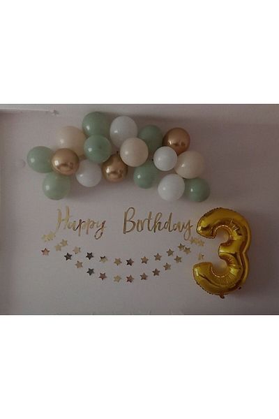 asöy Chrome Balloon Retro Balloon Numeral Balloon Pendant Light Star Balloon Set