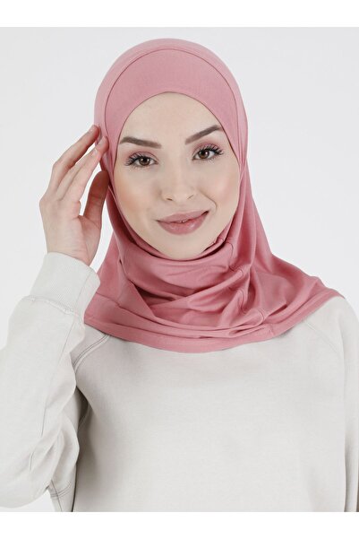 Ecardin حجاب رياضي جاهز من سلسلة هانفندى الرياضية الفاخرة - ست 043 روز كورس