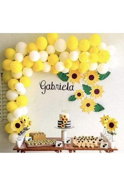 asöy Pastel Balloon set Pastel Yellow Balloon Pastel White Balloon