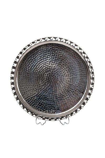 BŞK VİRGO Gaziantep Copper 25 cm Hand Tattoo Presentation Serving Tray 25cm