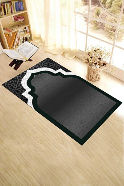 EY HOME سجادة صلاة رقمية مطبوع قابلة للغسل وقابلة للمسح حديثة مقاس 70x130