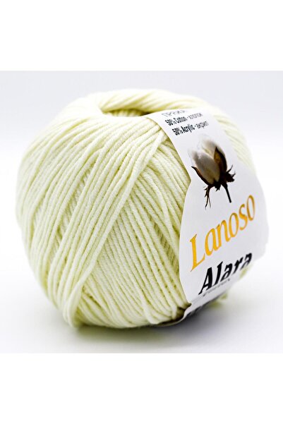 Lanoso Alara El Örgü İpliği - 901 Krem -