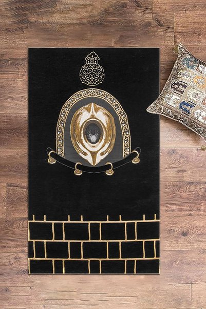 EY HOME Digital Printed Washable Stylish Design Prayer Rug Prayer Mat 70X130Cm