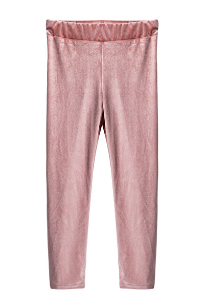 TRENDYOLKIDS Girl's Dried Rose Plain Knitted Tights - TKDAW25TA00001