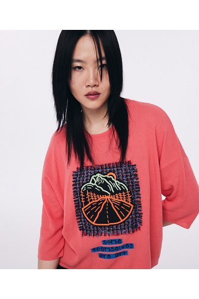 Twist Pink Knitwear Sweater
