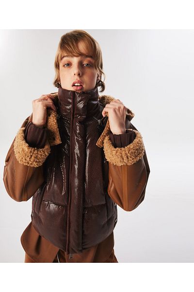 Twist Brown Woven Coat