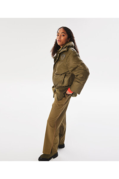 Twist Khaki Woven Coat - TW 6230012177022