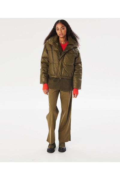 Twist Khaki Woven Coat - TW 6230012177022