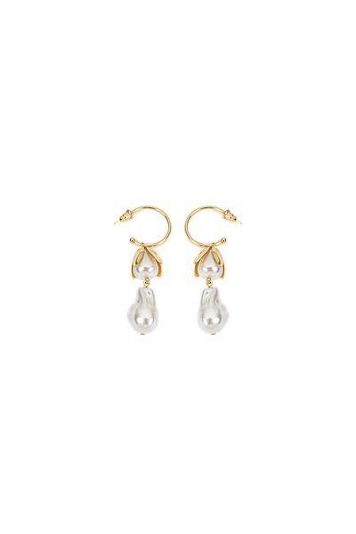 İpekyol Faux Hoop Earrings with Pearls
