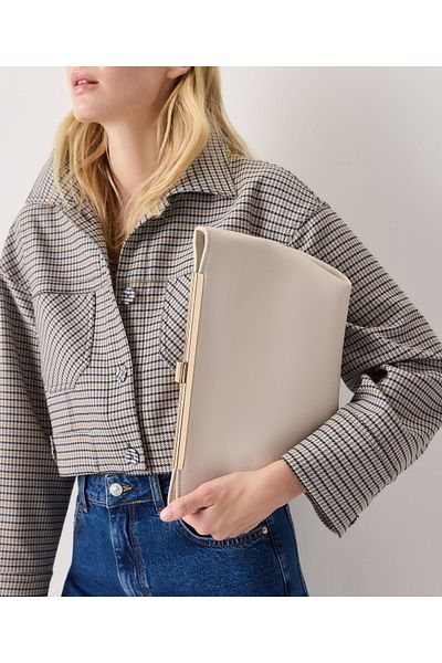 İpekyol Stylish Clutch with Metal Accessories