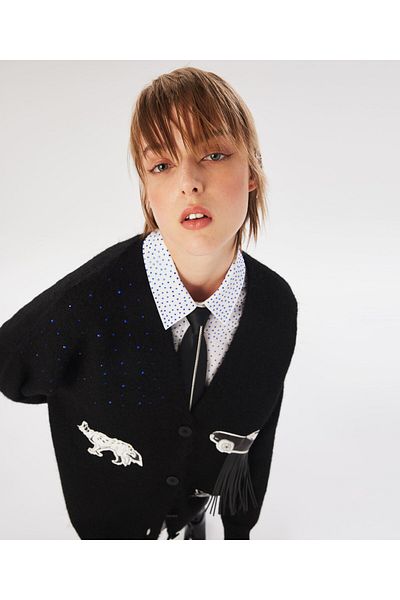 Twist Black Knitwear Cardigan