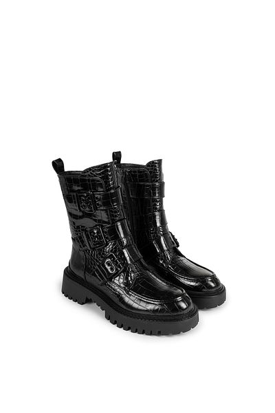 Twist Patterned Alligator Leather Boots