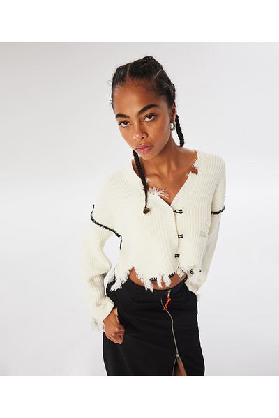 Twist Cream Colored Knitwear Sweater