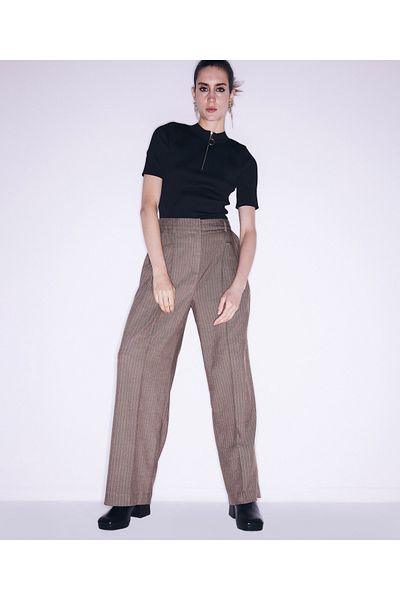 Twist Brown Woven Trousers
