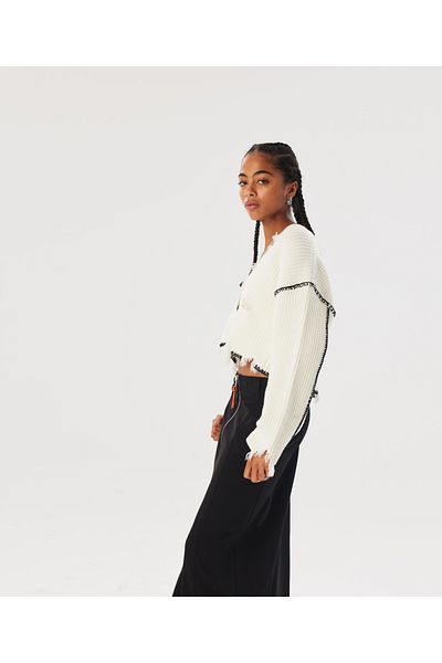 Twist Cream Colored Knitwear Sweater