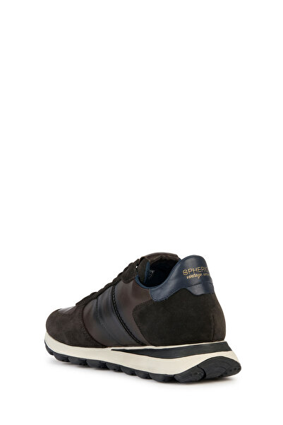 Geox Spherica Vseries Men's Sneakers - Brown, Suede Leather Detail, U3612a02243c6024