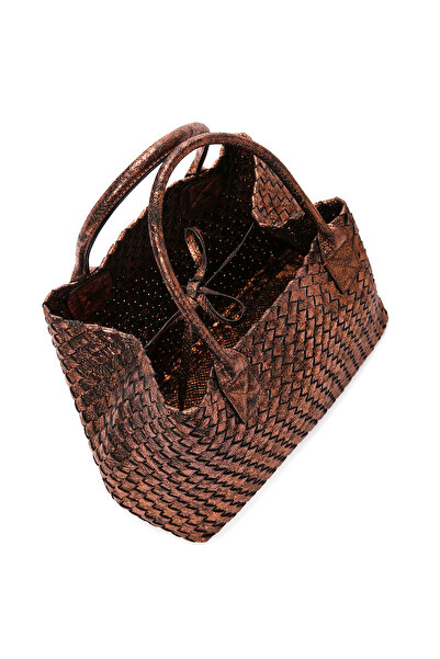 Derimod Bronze Knitted Women's Shoulder Bag - 24sbd262129