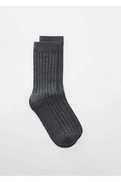 MANGO Woman Gerippte Socken