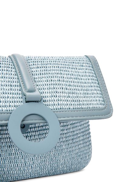 Derimod Blue Straw Long Crossbody Bag - Women's 24SBD2539M7