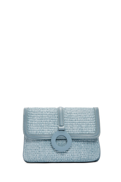 Derimod Blue Straw Long Crossbody Bag - Women's 24SBD2539M7